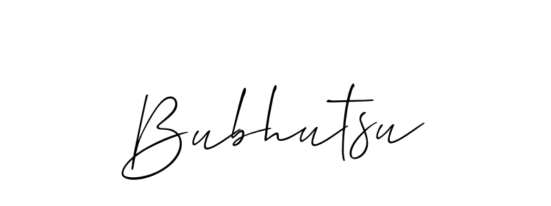if you are searching for the best signature style for your name Bubhutsu. so please give up your signature search. here we have designed multiple signature styles  using Allison_Script. Bubhutsu signature style 2 images and pictures png