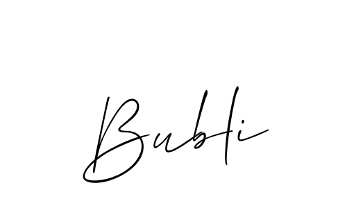You should practise on your own different ways (Allison_Script) to write your name (Bubli) in signature. don't let someone else do it for you. Bubli signature style 2 images and pictures png