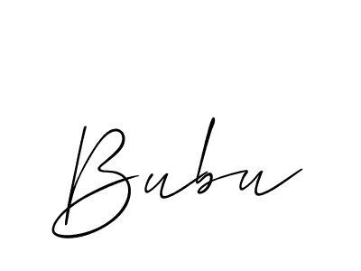 Make a beautiful signature design for name Bubu. With this signature (Allison_Script) style, you can create a handwritten signature for free. Bubu signature style 2 images and pictures png