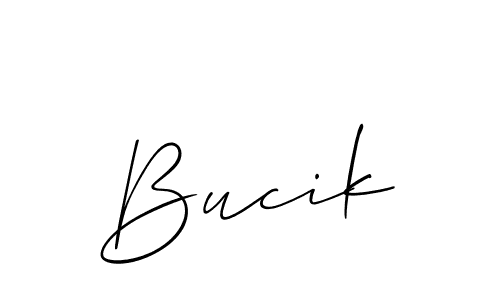 You should practise on your own different ways (Allison_Script) to write your name (Bucik) in signature. don't let someone else do it for you. Bucik signature style 2 images and pictures png