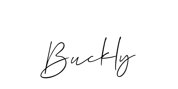 How to make Buckly signature? Allison_Script is a professional autograph style. Create handwritten signature for Buckly name. Buckly signature style 2 images and pictures png