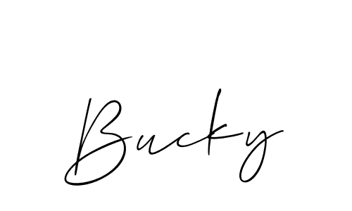 Create a beautiful signature design for name Bucky. With this signature (Allison_Script) fonts, you can make a handwritten signature for free. Bucky signature style 2 images and pictures png