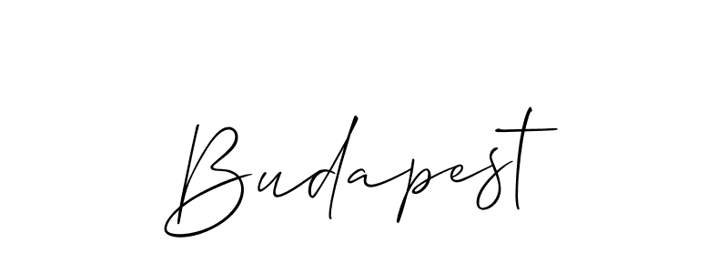 Allison_Script is a professional signature style that is perfect for those who want to add a touch of class to their signature. It is also a great choice for those who want to make their signature more unique. Get Budapest name to fancy signature for free. Budapest signature style 2 images and pictures png