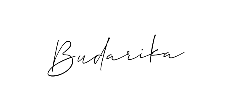 You should practise on your own different ways (Allison_Script) to write your name (Budarika) in signature. don't let someone else do it for you. Budarika signature style 2 images and pictures png