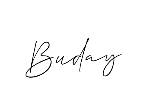 Create a beautiful signature design for name Buday. With this signature (Allison_Script) fonts, you can make a handwritten signature for free. Buday signature style 2 images and pictures png