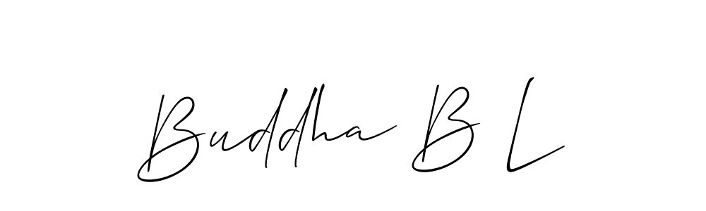 Design your own signature with our free online signature maker. With this signature software, you can create a handwritten (Allison_Script) signature for name Buddha B L. Buddha B L signature style 2 images and pictures png