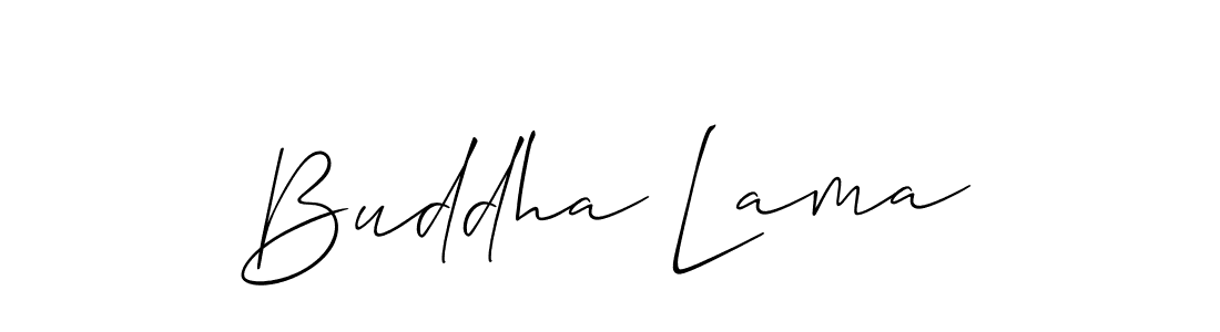 Design your own signature with our free online signature maker. With this signature software, you can create a handwritten (Allison_Script) signature for name Buddha Lama. Buddha Lama signature style 2 images and pictures png