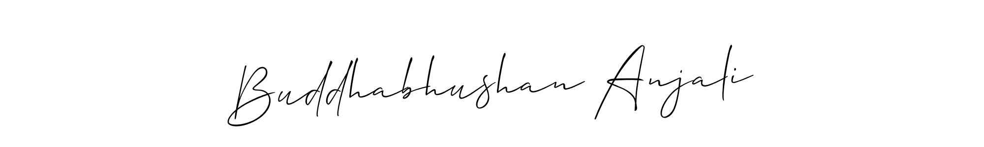 How to make Buddhabhushan Anjali name signature. Use Allison_Script style for creating short signs online. This is the latest handwritten sign. Buddhabhushan Anjali signature style 2 images and pictures png