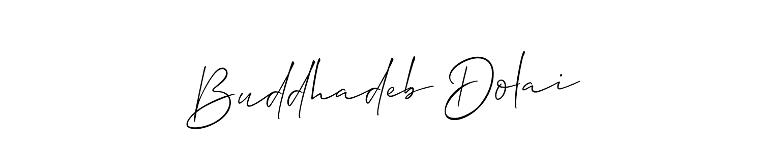 You should practise on your own different ways (Allison_Script) to write your name (Buddhadeb Dolai) in signature. don't let someone else do it for you. Buddhadeb Dolai signature style 2 images and pictures png
