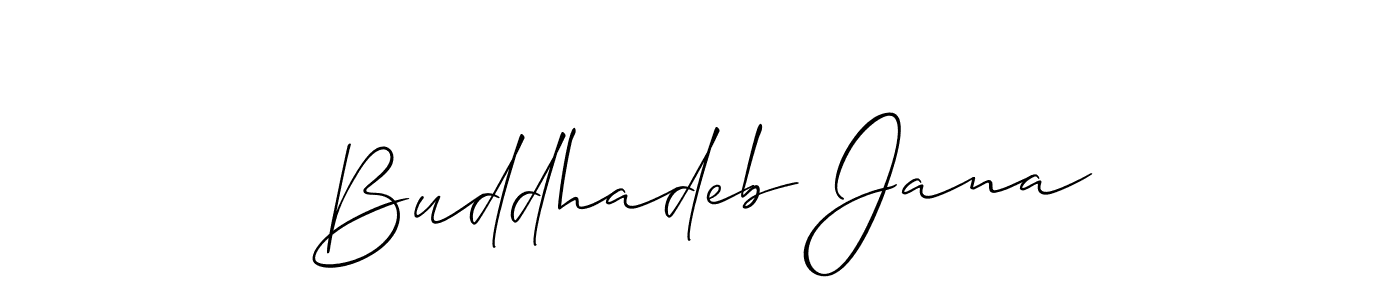 Make a beautiful signature design for name Buddhadeb Jana. With this signature (Allison_Script) style, you can create a handwritten signature for free. Buddhadeb Jana signature style 2 images and pictures png