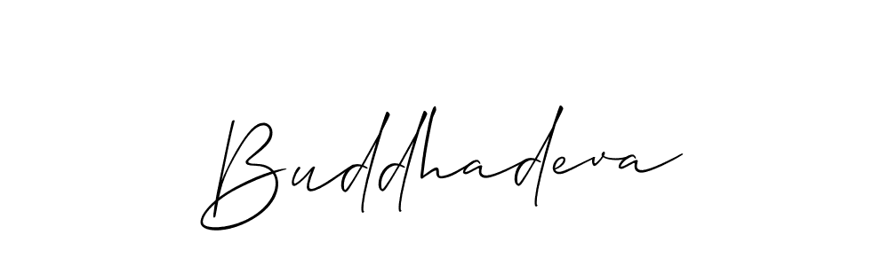 How to make Buddhadeva signature? Allison_Script is a professional autograph style. Create handwritten signature for Buddhadeva name. Buddhadeva signature style 2 images and pictures png