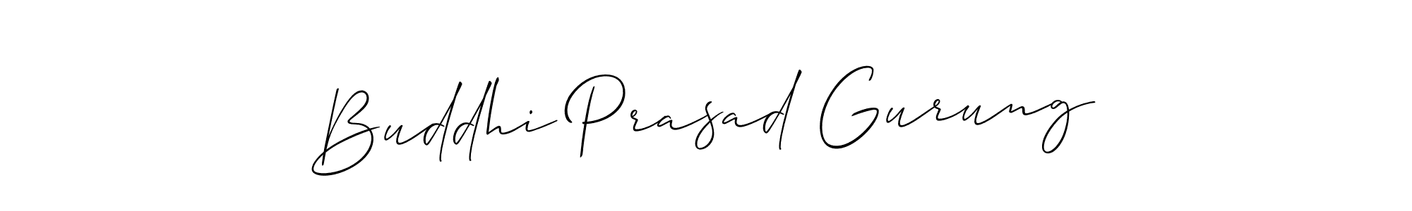 The best way (Allison_Script) to make a short signature is to pick only two or three words in your name. The name Buddhi Prasad Gurung include a total of six letters. For converting this name. Buddhi Prasad Gurung signature style 2 images and pictures png