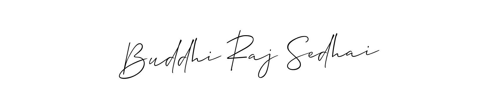Design your own signature with our free online signature maker. With this signature software, you can create a handwritten (Allison_Script) signature for name Buddhi Raj Sedhai. Buddhi Raj Sedhai signature style 2 images and pictures png