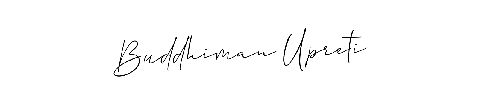 Make a beautiful signature design for name Buddhiman Upreti. Use this online signature maker to create a handwritten signature for free. Buddhiman Upreti signature style 2 images and pictures png
