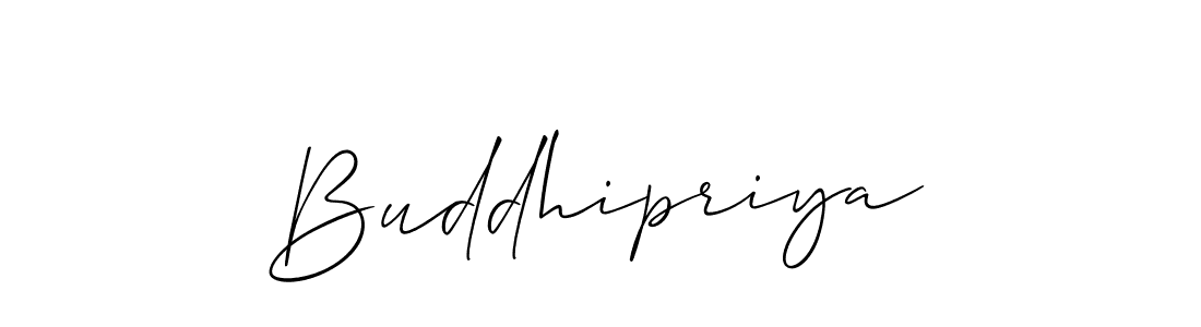 How to make Buddhipriya name signature. Use Allison_Script style for creating short signs online. This is the latest handwritten sign. Buddhipriya signature style 2 images and pictures png