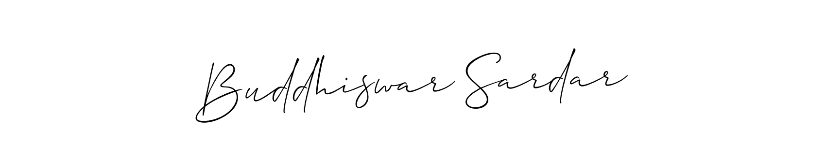 Make a beautiful signature design for name Buddhiswar Sardar. With this signature (Allison_Script) style, you can create a handwritten signature for free. Buddhiswar Sardar signature style 2 images and pictures png