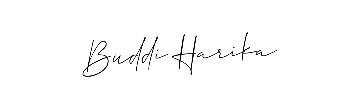 You should practise on your own different ways (Allison_Script) to write your name (Buddi Harika) in signature. don't let someone else do it for you. Buddi Harika signature style 2 images and pictures png