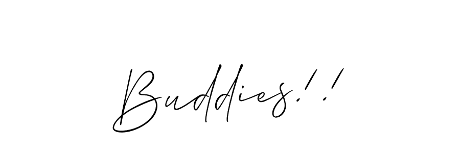 The best way (Allison_Script) to make a short signature is to pick only two or three words in your name. The name Buddies!! include a total of six letters. For converting this name. Buddies!! signature style 2 images and pictures png