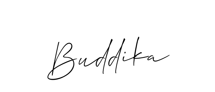 How to make Buddika signature? Allison_Script is a professional autograph style. Create handwritten signature for Buddika name. Buddika signature style 2 images and pictures png