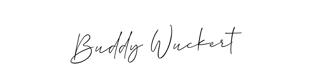 Use a signature maker to create a handwritten signature online. With this signature software, you can design (Allison_Script) your own signature for name Buddy Wuckert. Buddy Wuckert signature style 2 images and pictures png