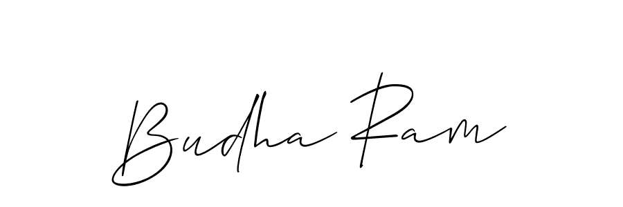 Make a beautiful signature design for name Budha Ram. With this signature (Allison_Script) style, you can create a handwritten signature for free. Budha Ram signature style 2 images and pictures png