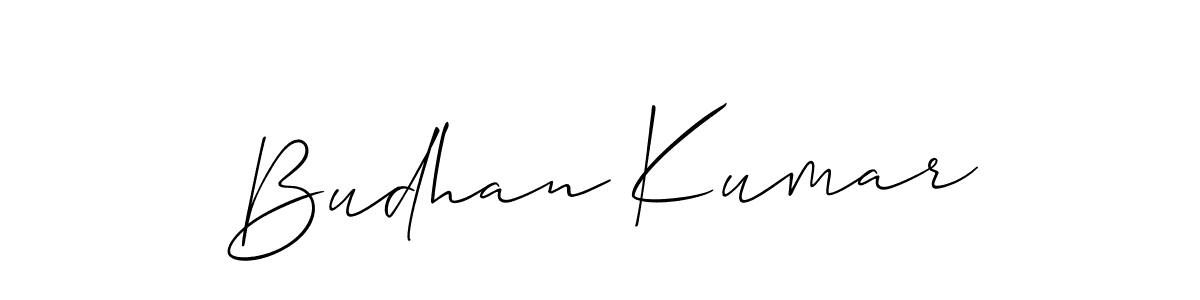How to make Budhan Kumar signature? Allison_Script is a professional autograph style. Create handwritten signature for Budhan Kumar name. Budhan Kumar signature style 2 images and pictures png