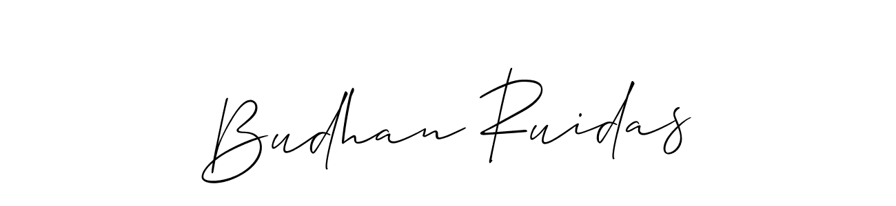 How to make Budhan Ruidas signature? Allison_Script is a professional autograph style. Create handwritten signature for Budhan Ruidas name. Budhan Ruidas signature style 2 images and pictures png