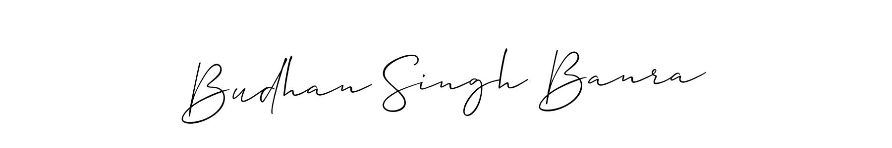 Also we have Budhan Singh Banra name is the best signature style. Create professional handwritten signature collection using Allison_Script autograph style. Budhan Singh Banra signature style 2 images and pictures png