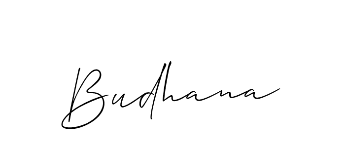 It looks lik you need a new signature style for name Budhana. Design unique handwritten (Allison_Script) signature with our free signature maker in just a few clicks. Budhana signature style 2 images and pictures png