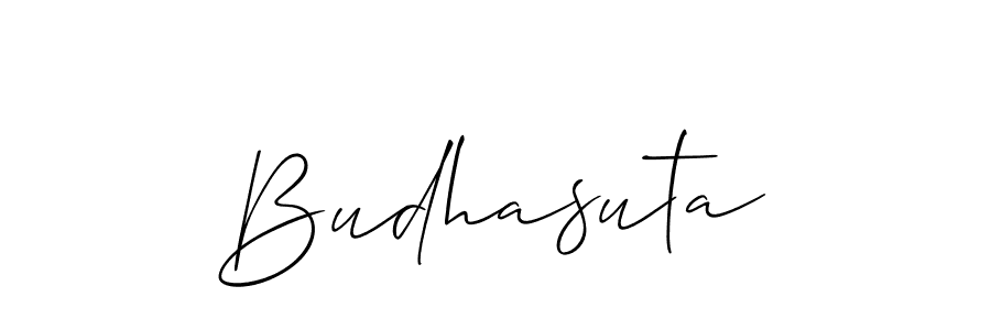 Make a beautiful signature design for name Budhasuta. With this signature (Allison_Script) style, you can create a handwritten signature for free. Budhasuta signature style 2 images and pictures png