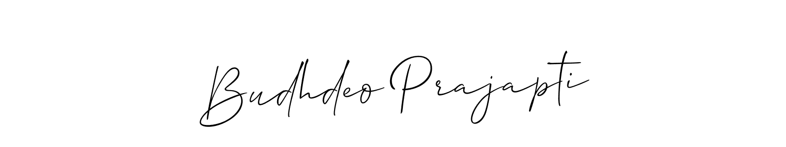 How to Draw Budhdeo Prajapti signature style? Allison_Script is a latest design signature styles for name Budhdeo Prajapti. Budhdeo Prajapti signature style 2 images and pictures png