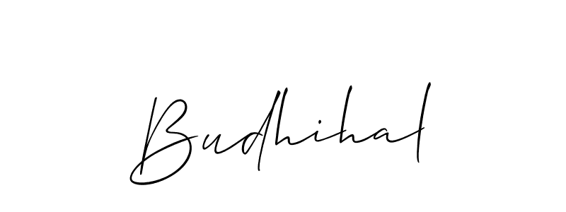 How to make Budhihal name signature. Use Allison_Script style for creating short signs online. This is the latest handwritten sign. Budhihal signature style 2 images and pictures png