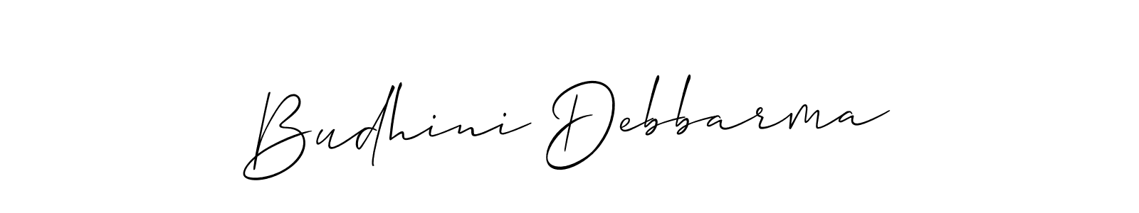 Make a beautiful signature design for name Budhini Debbarma. With this signature (Allison_Script) style, you can create a handwritten signature for free. Budhini Debbarma signature style 2 images and pictures png