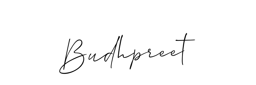 The best way (Allison_Script) to make a short signature is to pick only two or three words in your name. The name Budhpreet include a total of six letters. For converting this name. Budhpreet signature style 2 images and pictures png