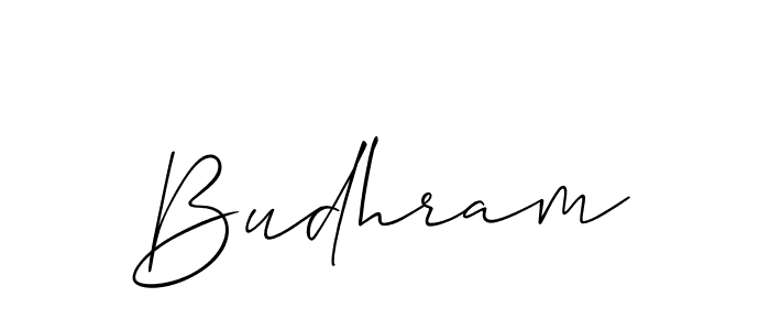 Design your own signature with our free online signature maker. With this signature software, you can create a handwritten (Allison_Script) signature for name Budhram. Budhram signature style 2 images and pictures png