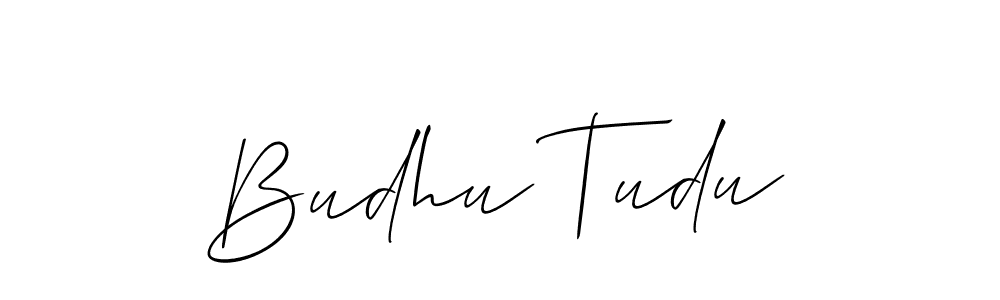 Once you've used our free online signature maker to create your best signature Allison_Script style, it's time to enjoy all of the benefits that Budhu Tudu name signing documents. Budhu Tudu signature style 2 images and pictures png