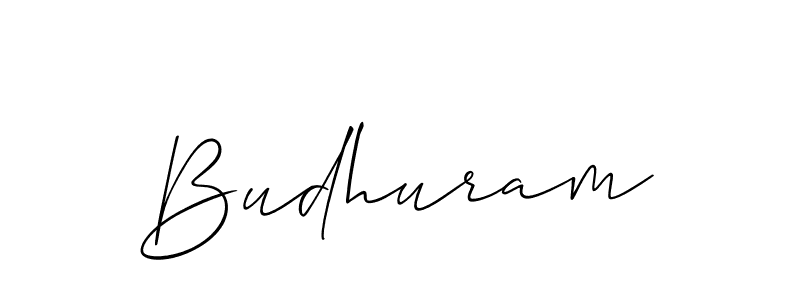 How to Draw Budhuram signature style? Allison_Script is a latest design signature styles for name Budhuram. Budhuram signature style 2 images and pictures png