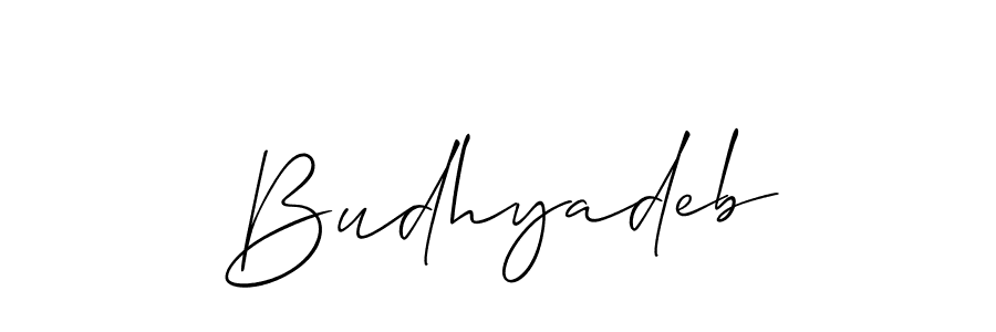 Design your own signature with our free online signature maker. With this signature software, you can create a handwritten (Allison_Script) signature for name Budhyadeb. Budhyadeb signature style 2 images and pictures png