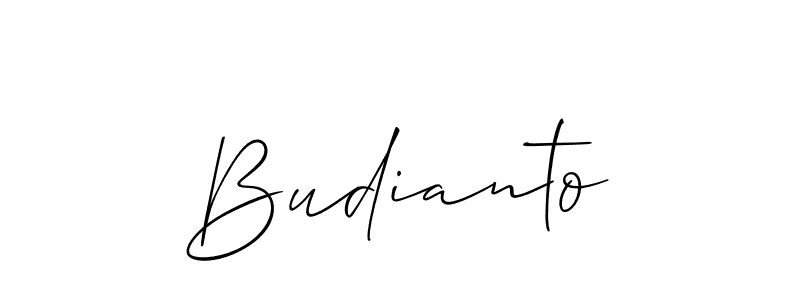 Design your own signature with our free online signature maker. With this signature software, you can create a handwritten (Allison_Script) signature for name Budianto. Budianto signature style 2 images and pictures png