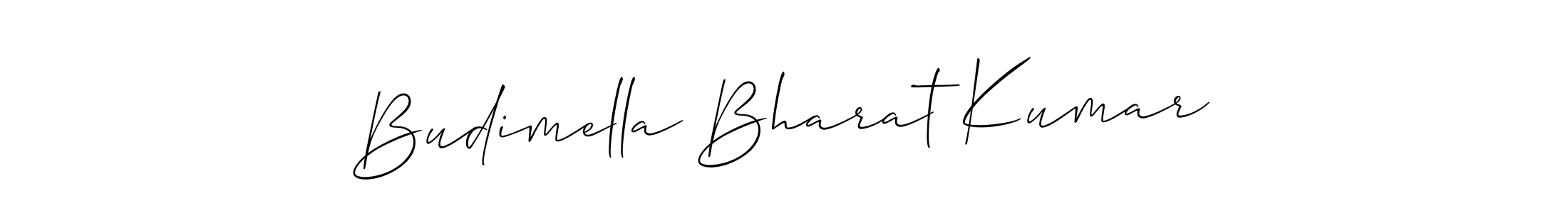 It looks lik you need a new signature style for name Budimella Bharat Kumar. Design unique handwritten (Allison_Script) signature with our free signature maker in just a few clicks. Budimella Bharat Kumar signature style 2 images and pictures png