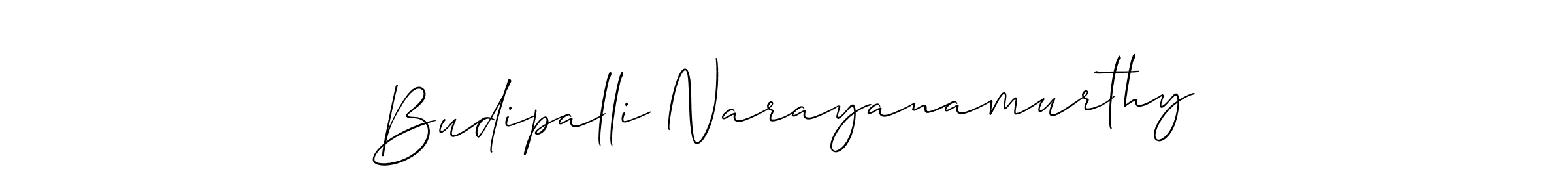 It looks lik you need a new signature style for name Budipalli Narayanamurthy. Design unique handwritten (Allison_Script) signature with our free signature maker in just a few clicks. Budipalli Narayanamurthy signature style 2 images and pictures png