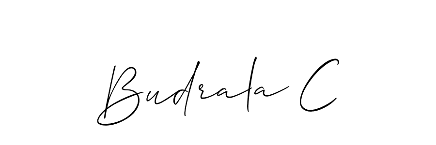 Design your own signature with our free online signature maker. With this signature software, you can create a handwritten (Allison_Script) signature for name Budrala C. Budrala C signature style 2 images and pictures png