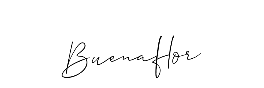 Use a signature maker to create a handwritten signature online. With this signature software, you can design (Allison_Script) your own signature for name Buenaflor. Buenaflor signature style 2 images and pictures png