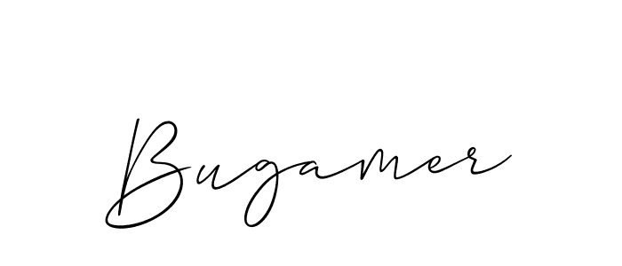 Use a signature maker to create a handwritten signature online. With this signature software, you can design (Allison_Script) your own signature for name Bugamer. Bugamer signature style 2 images and pictures png