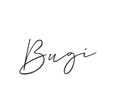 Create a beautiful signature design for name Bugi. With this signature (Allison_Script) fonts, you can make a handwritten signature for free. Bugi signature style 2 images and pictures png