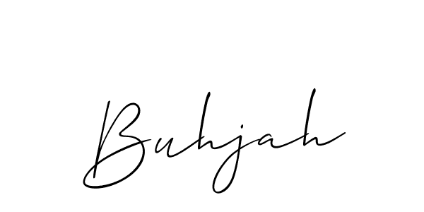 Design your own signature with our free online signature maker. With this signature software, you can create a handwritten (Allison_Script) signature for name Buhjah. Buhjah signature style 2 images and pictures png