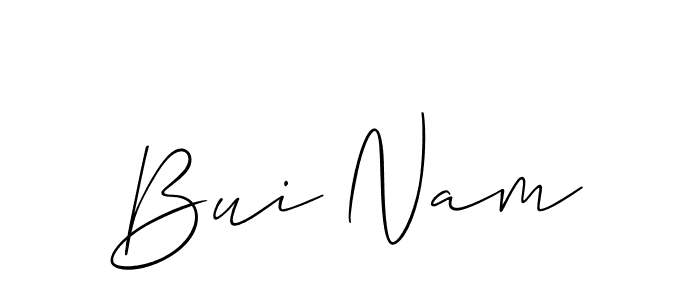 How to make Bui Nam name signature. Use Allison_Script style for creating short signs online. This is the latest handwritten sign. Bui Nam signature style 2 images and pictures png