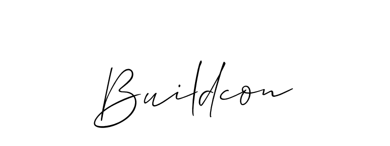 Make a beautiful signature design for name Buildcon. With this signature (Allison_Script) style, you can create a handwritten signature for free. Buildcon signature style 2 images and pictures png