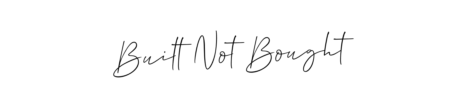 How to Draw Built Not Bought signature style? Allison_Script is a latest design signature styles for name Built Not Bought. Built Not Bought signature style 2 images and pictures png