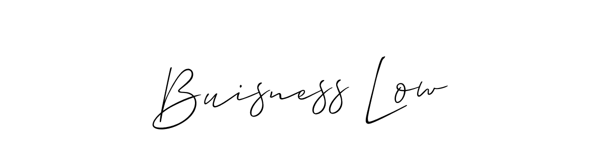 You should practise on your own different ways (Allison_Script) to write your name (Buisness Low) in signature. don't let someone else do it for you. Buisness Low signature style 2 images and pictures png